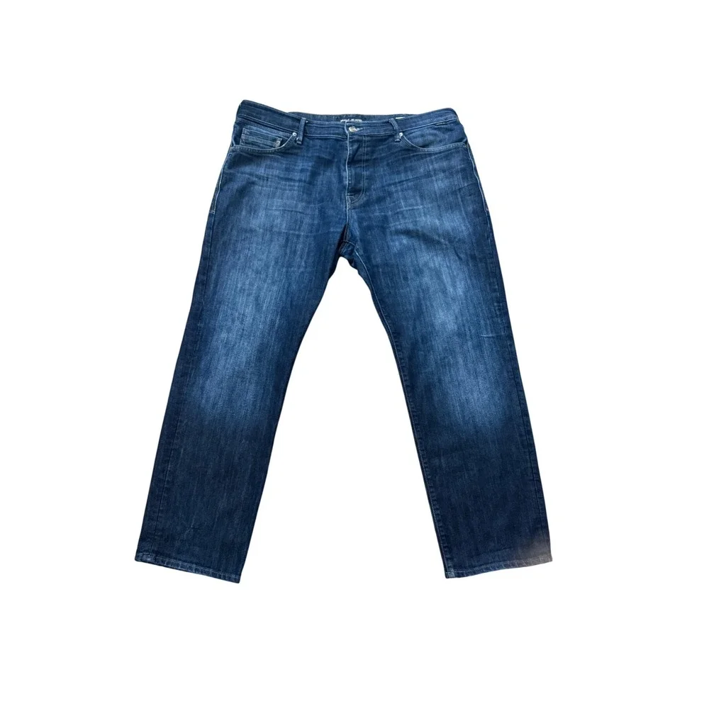Mavi Jeans Matt Relaxed Straight Leg Dark Wash Denim Blue Jeans Mens 40x30